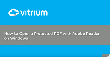 How to Open a Vitrium Protected PDF with Adobe Reader on Windows 