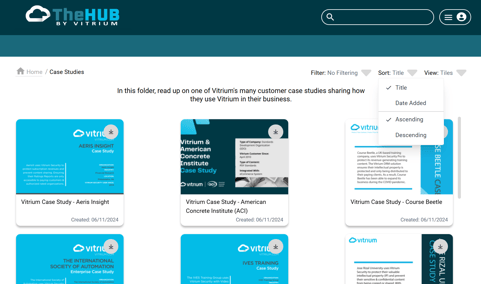 User Portal content files Filter