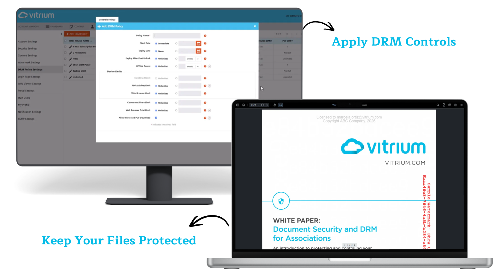 Vitrium DRM keeps your files protected