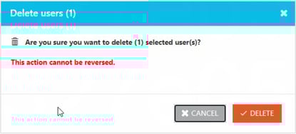 Confirm User Deletion