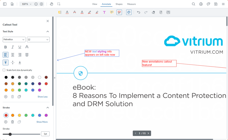 New Vitrium Web Viewer Annotations Features