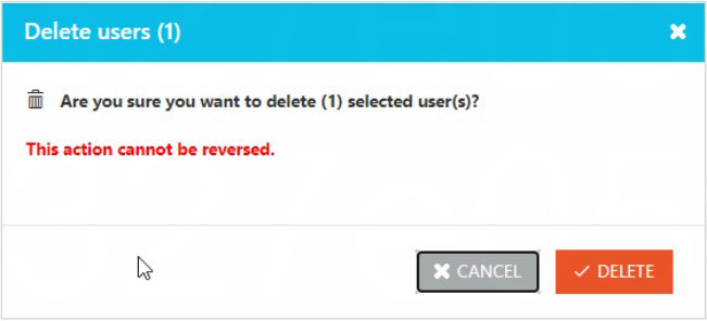 Confirm User Deletion